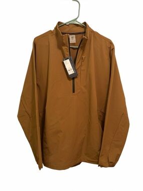 VRST Men's Lightweight Half-Zip Pullover Jacket - Brown. Size Medium. NWT